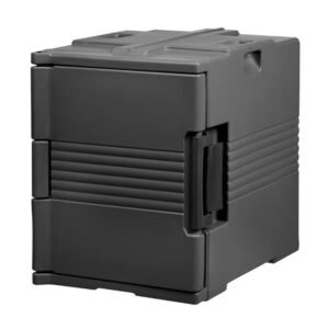 Pojemnik termoizolacyjny cateringowy 2 x GN 1/1 - 200, ładowany od frontu, AmerBox, GN 1/1, czarny, 465x655x(H)625mm Wariant podstawowy