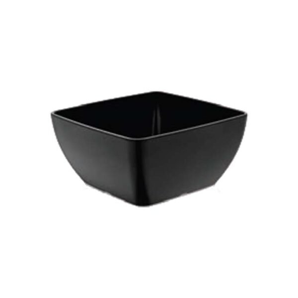 Miska kwadratowa z melaminy, czarna, 250x250x(h)120mm